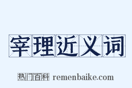宰理近义词是什么意思的图片